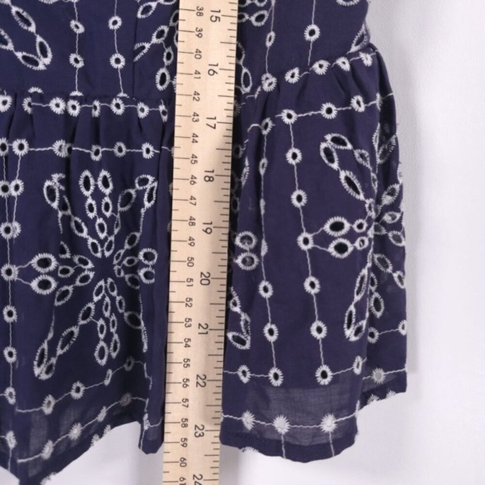NWT MILLY Enzo Floral Tile Eyelet Peplum Top 72ET21 Size MEDIUM - Picture 11 of 15